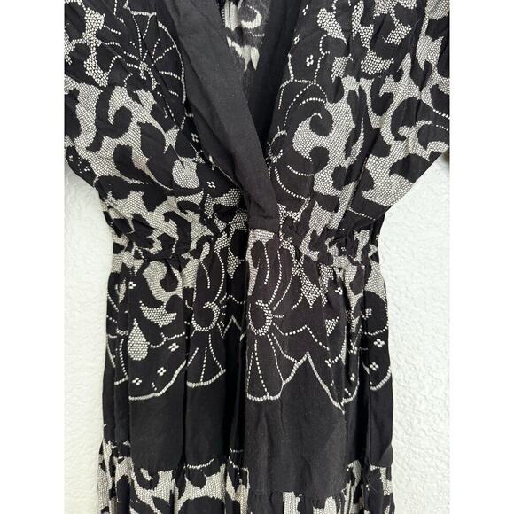 Vintage Phoebe Black and White Midi Dress Size 5/6 - Picture 5 of 7